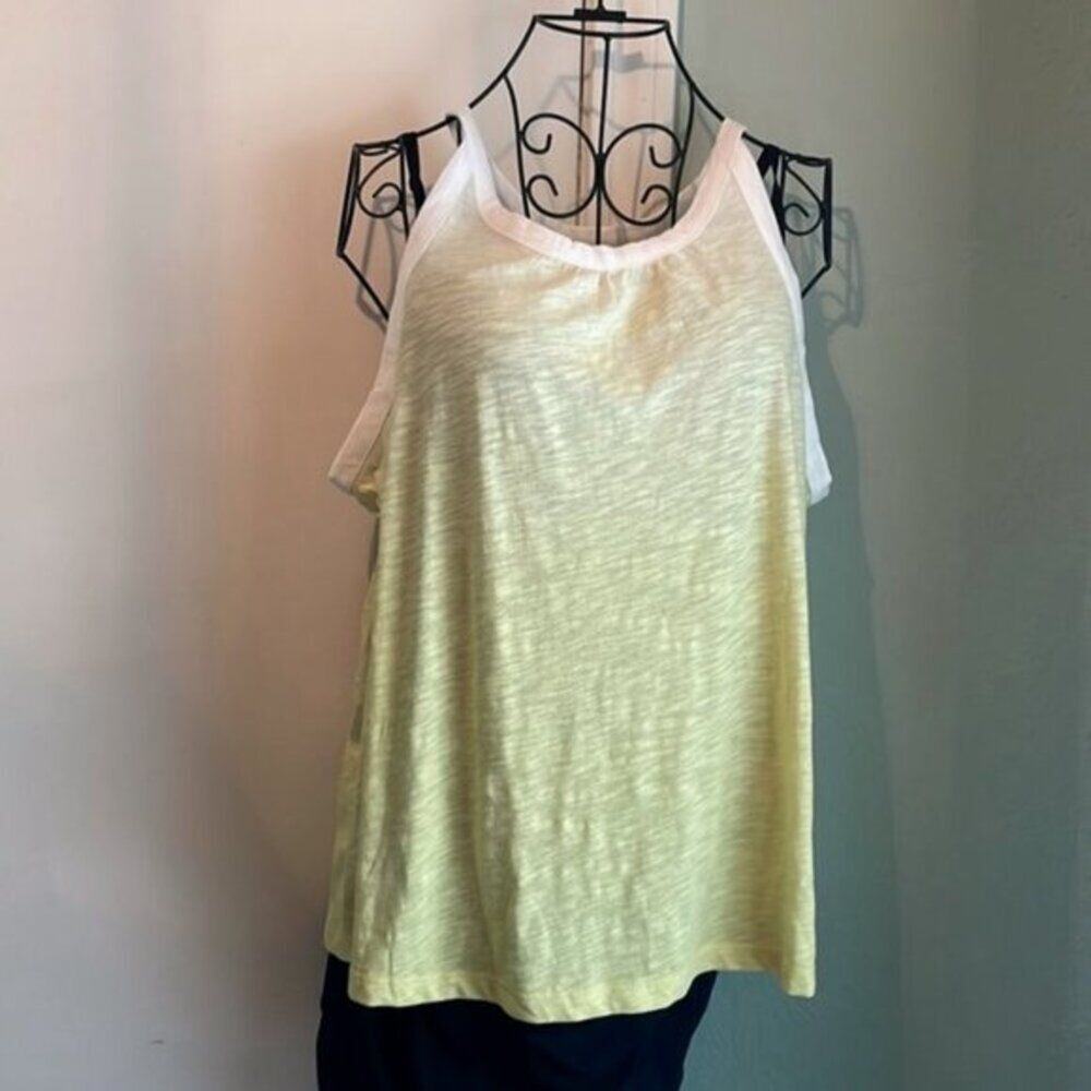 H by Halston Ombri Tank Top Yellow M